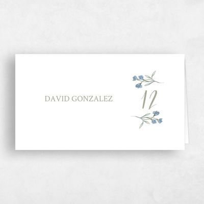 Green Wedding Place Card - Wilbur