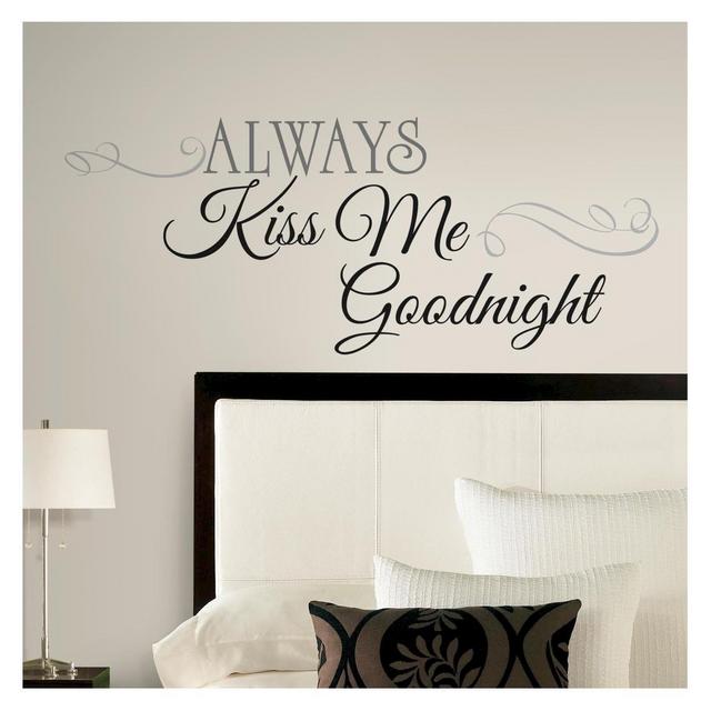 RoomMates Always Kiss Me Goodnight Peel & Stick Wall Decals