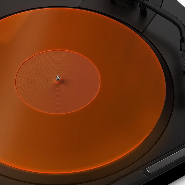 Turntable Mat Record Platter Slipmat: Acrylic Record Player Platter Vinyl Slip Mats for Turntables Antistatic Tighter & Defined Bass, Orange