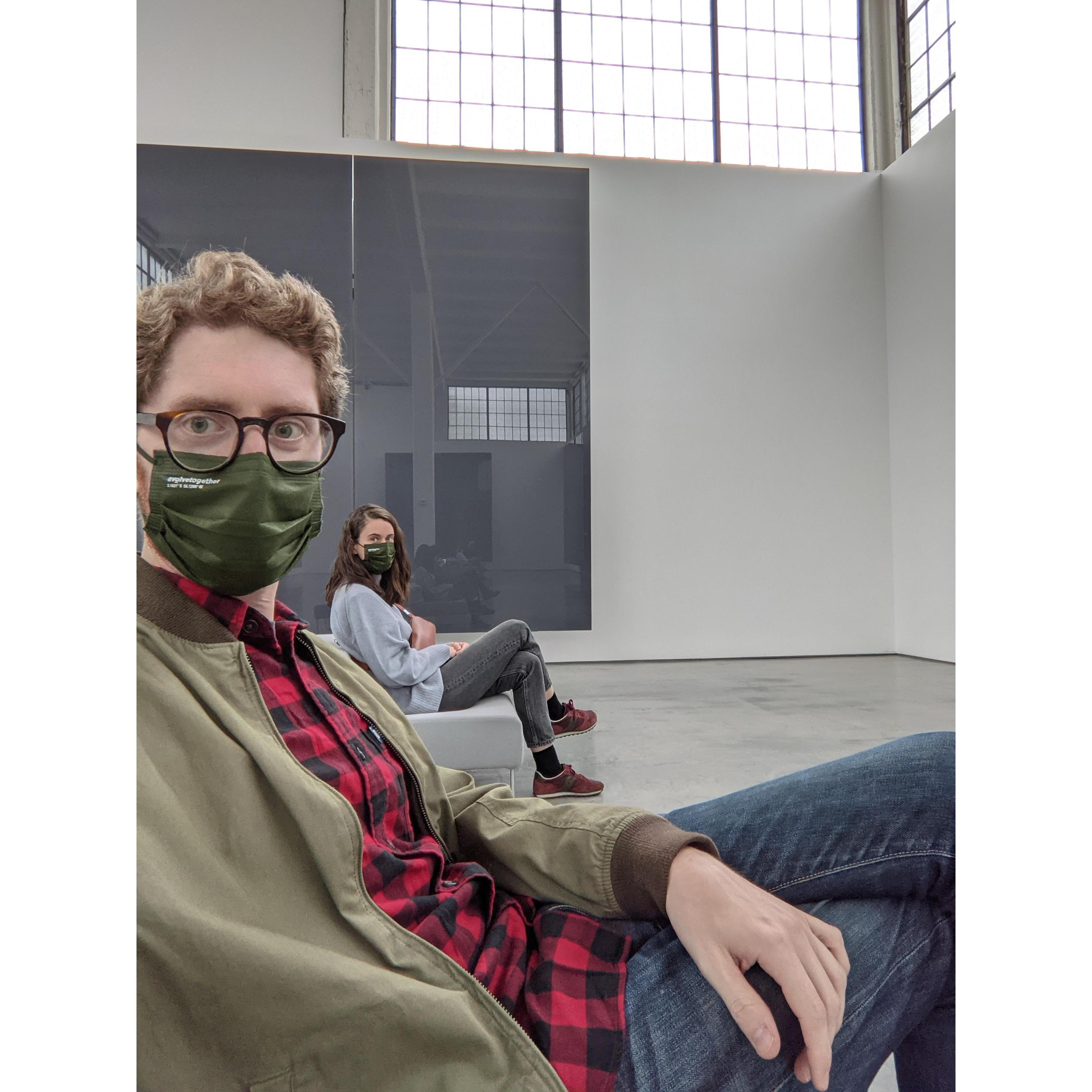 Enjoying art at Dia Beacon.