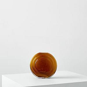 Retro Encased Glass Vase, 6", Vase, Cased Amber