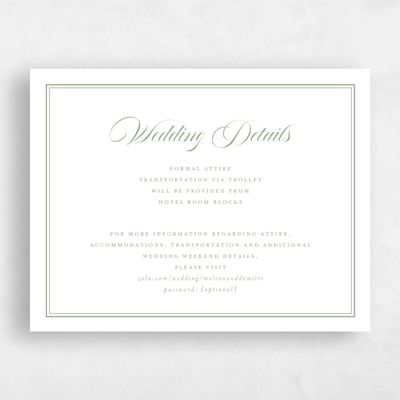 Sage, Green Wedding Enclosure - Newport Landscape Letterpress