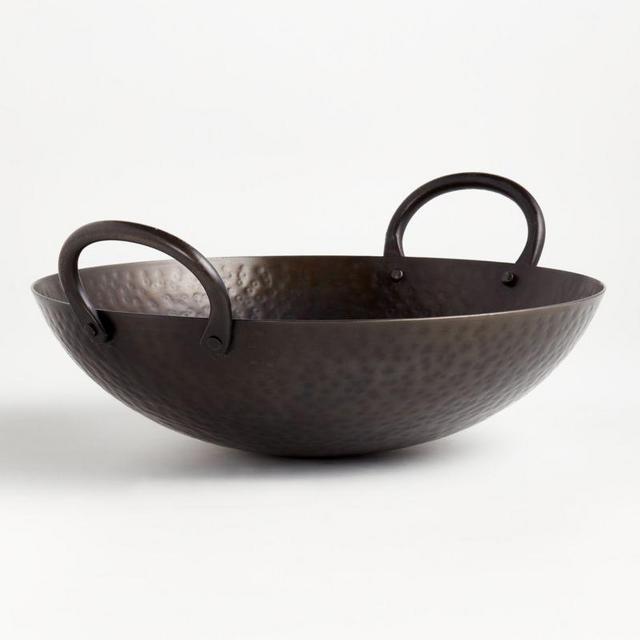 Feast Hammered Iron Serving Bowl