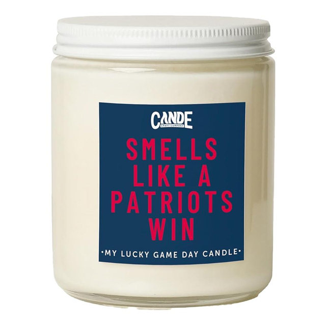 CE Craft - Smells Like A Patriots Win - Football Themed Candle, Gift for Dad and Son (Lavender Vanilla)