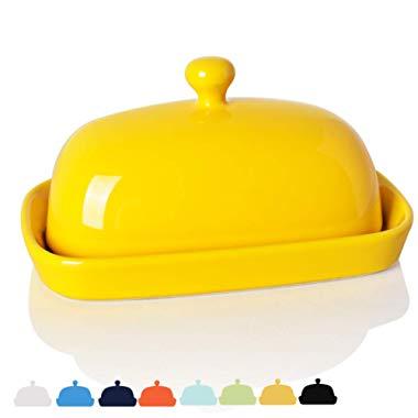 Sweejar Ceramics Butter Dish with Lid Keeper