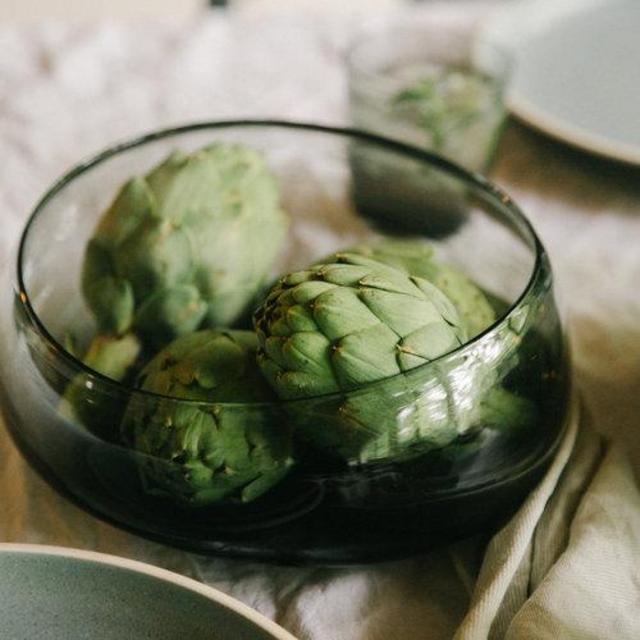 Large Charcoal Glass Bowl
