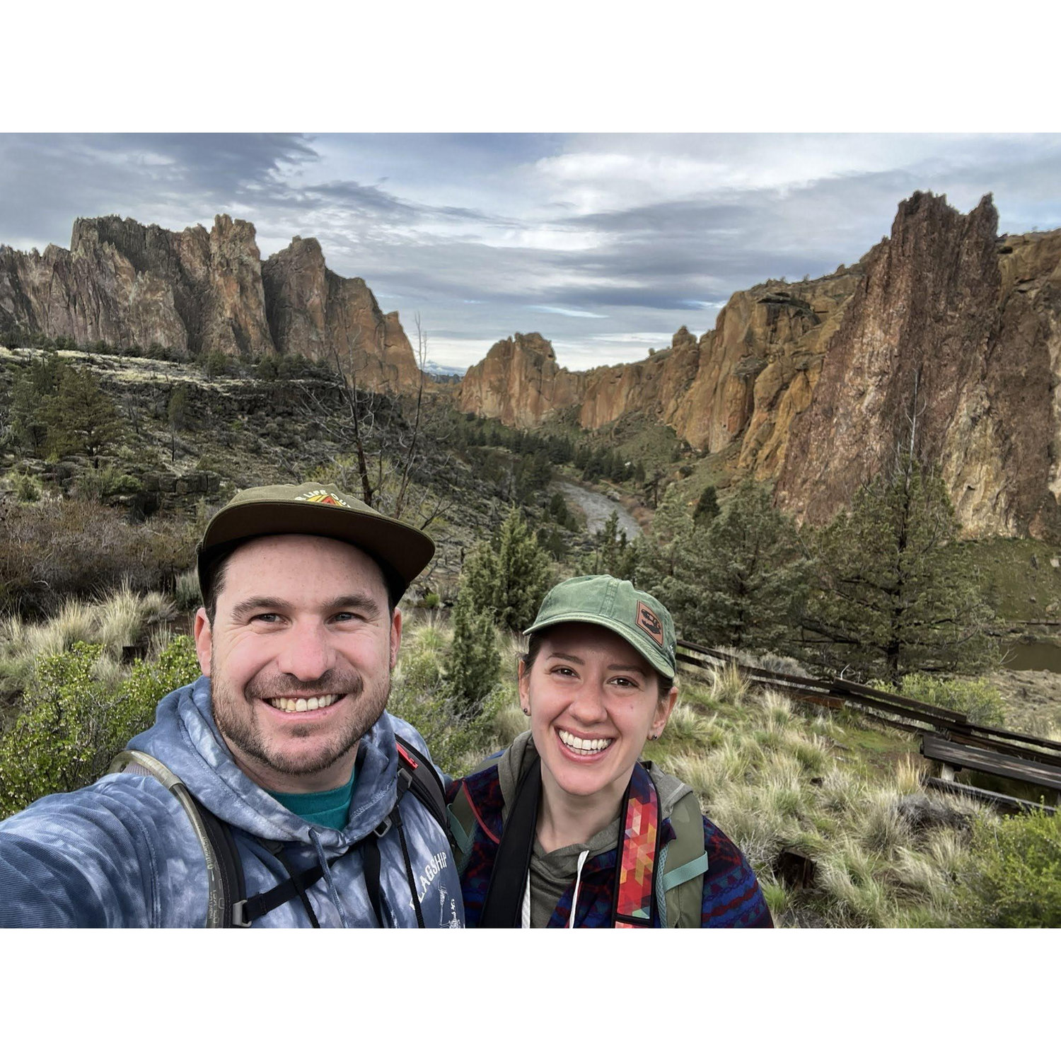Smith Rock, near Bend Oregon. Big-ish hike up Monkey Face, then watched a bald eagle mom feed her three eaglets for 20 mindblowing minutes. April 2024.