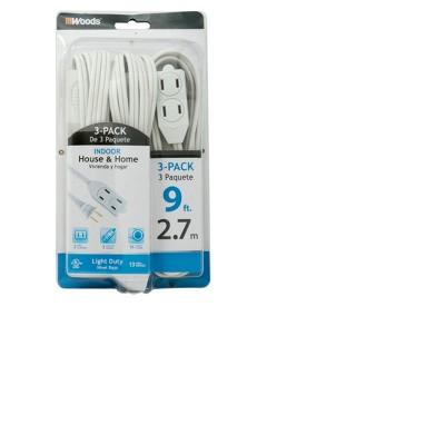 Extension Cords 3pk 9' - Woods