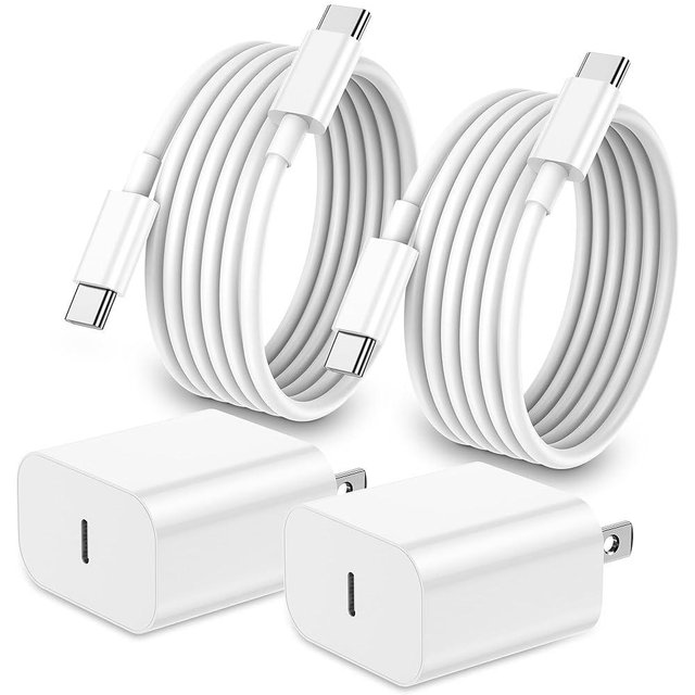iPhone 16 15 Charger Fast Charging,20W Apple iPad USB C Fast Charger,2Pack 6ft USB C Wall Charger Block for iPhone 16/16 Pro/16 Pro Max/15/15 Plus/15 Pro/15 Pro Max, iPad Pro/Mini, MacBook