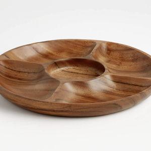 Tondo Acacia 16" 5-Part Server