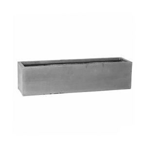 8 in. x 31.5 in. Matte Gray Fiberstone Large Rectangle Planter/Pot