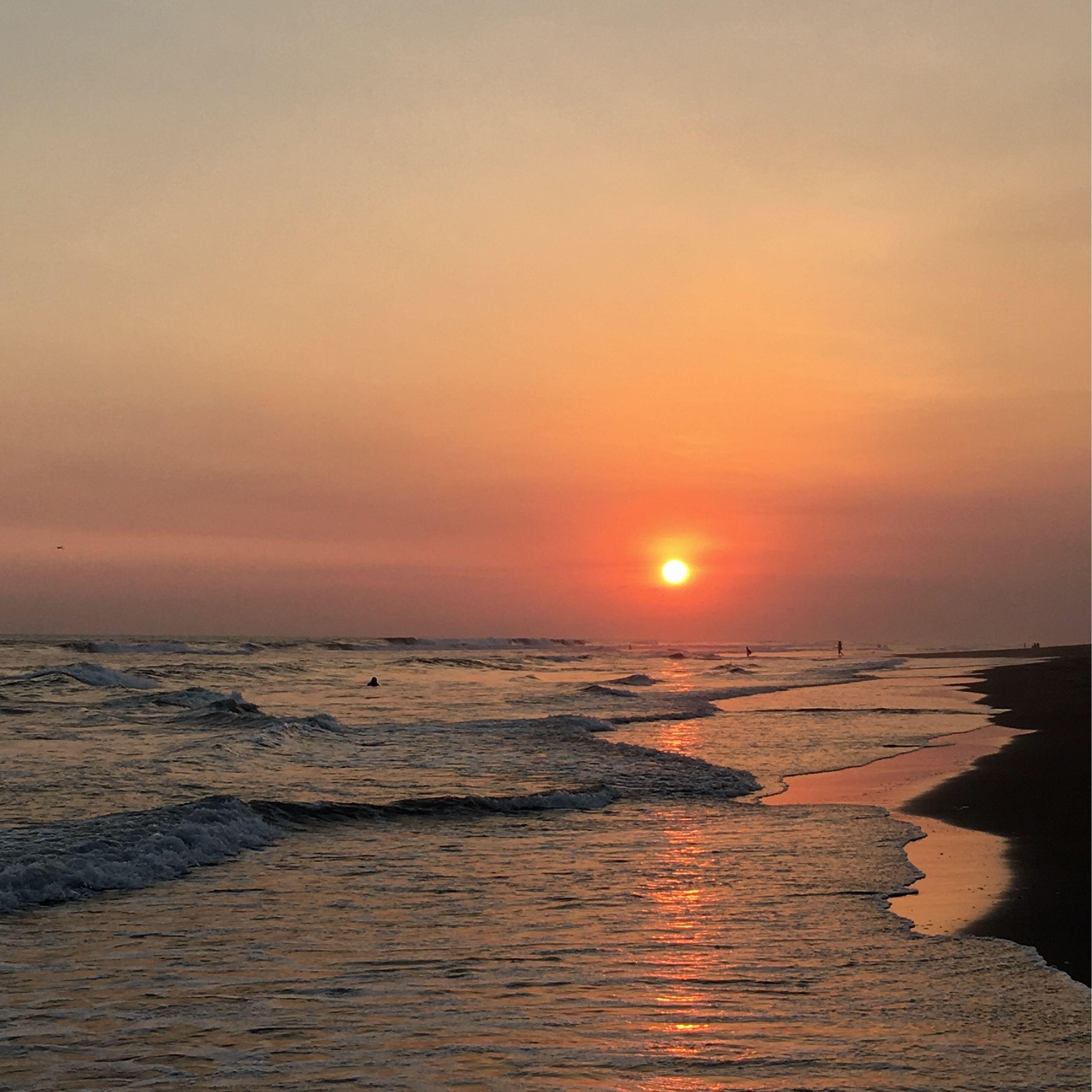Sunsets on the Pacific black sand beaches of El Paredon
