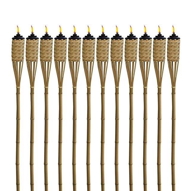 TIKI Brand 1120116 Homespun Outdoor Torch, Natural,Pack of 12