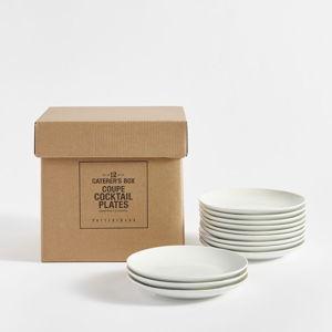 Caterer's Box Coupe Porcelain Cocktail Plates, Set of 12