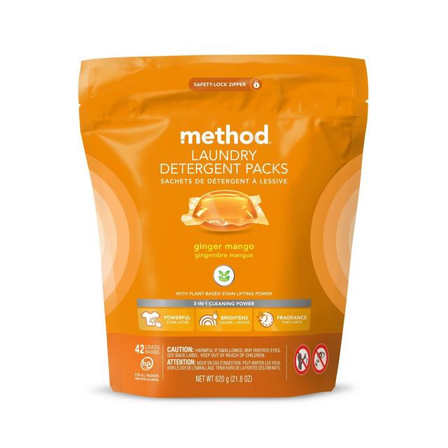 Method Ginger Mango Laundry Detegerent Packs - 42ct