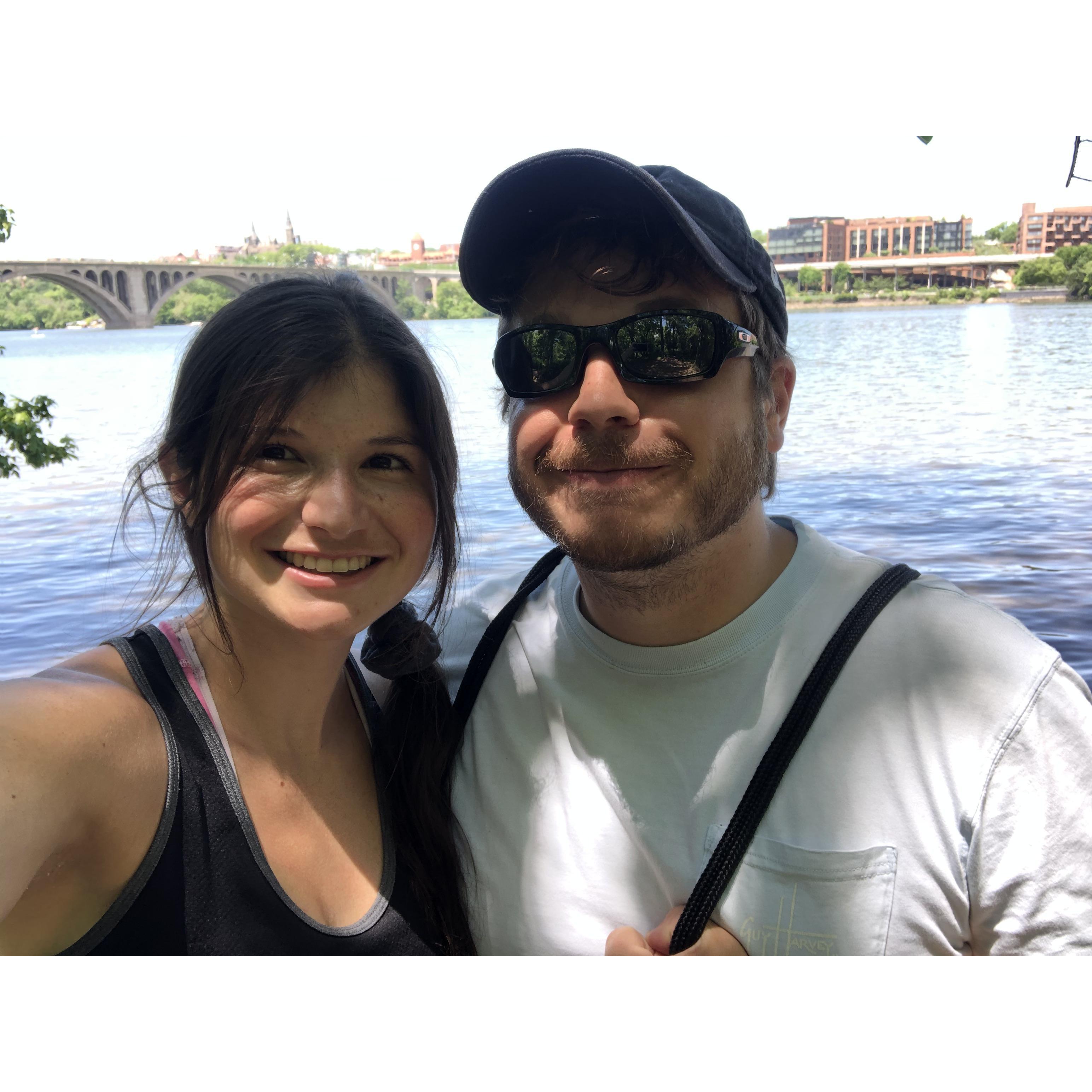 walking along the potomac river