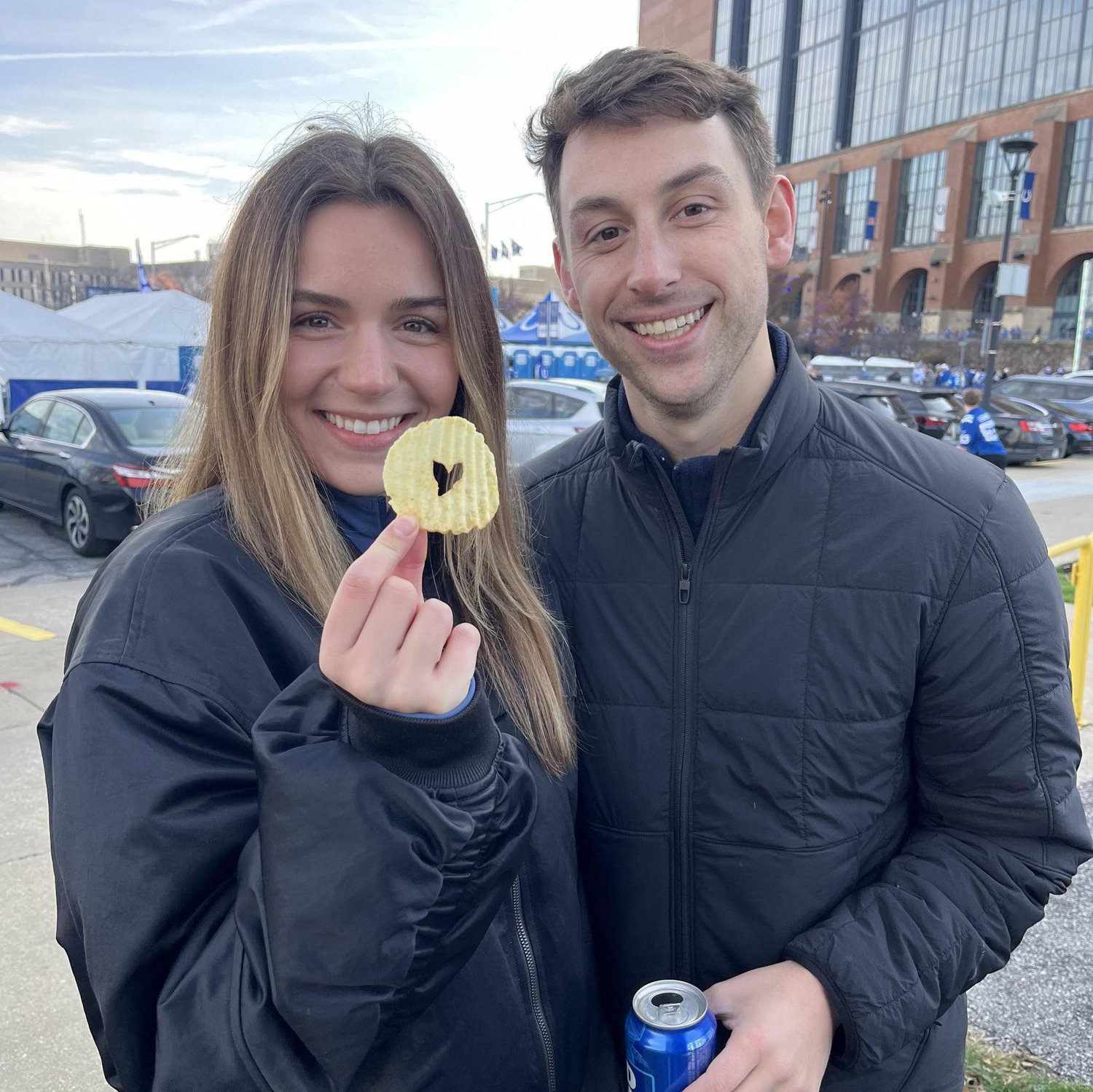 Nick wanted this photo included. Heart chip? Must have been a sign. Gina ate it. November 2024.