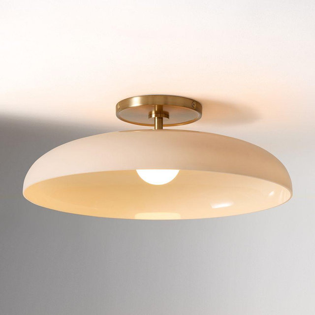 Lea Flush Mount, Champagne Bronze/Glass