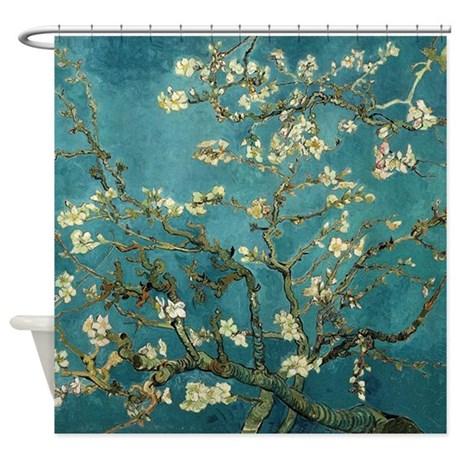 Van Gogh Blossoming Almond Tree Shower Curtain