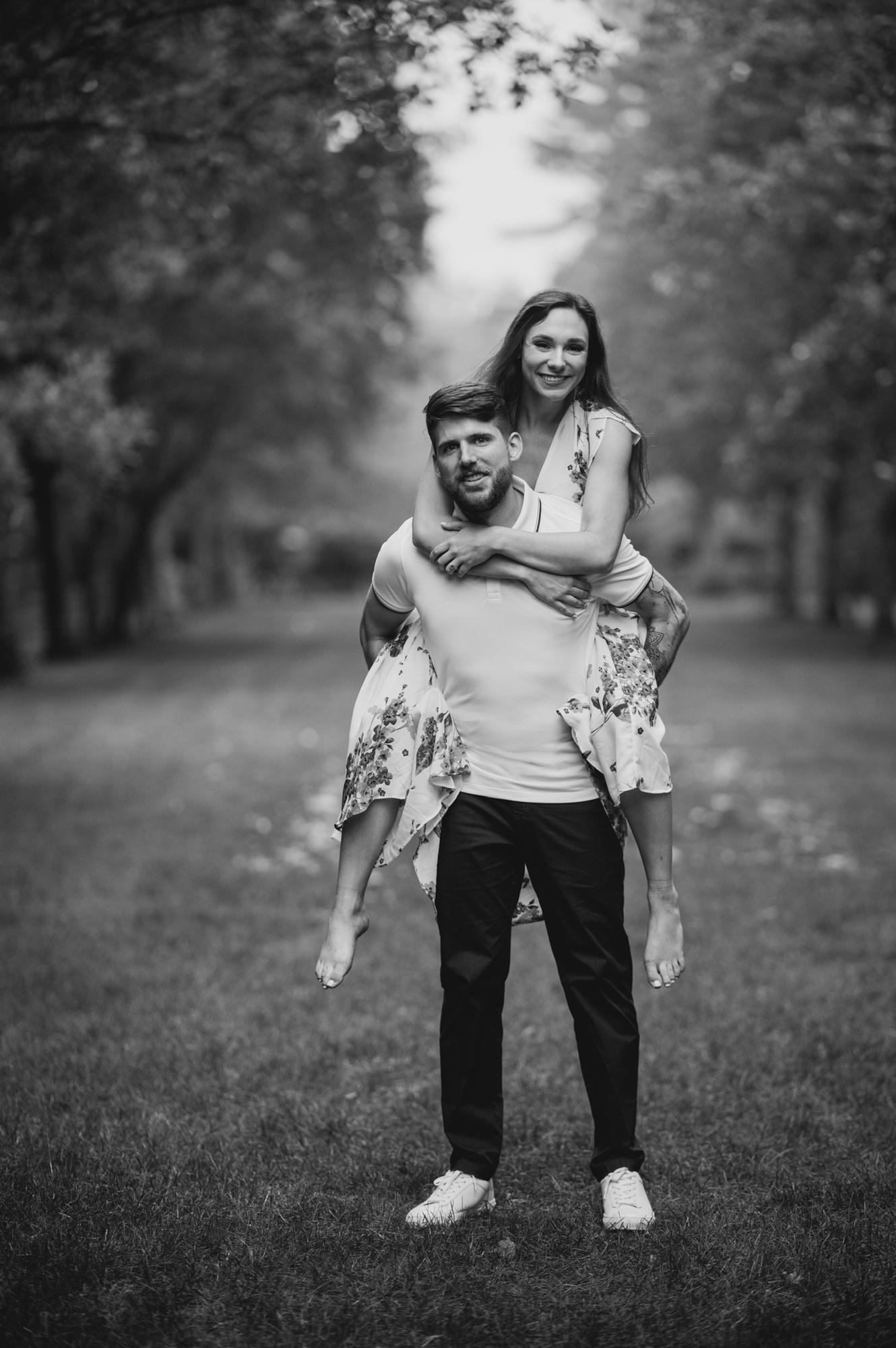 Engagement photo at The Skylands Manor & Botanical Gardens (the same place where Patrick proposed!)