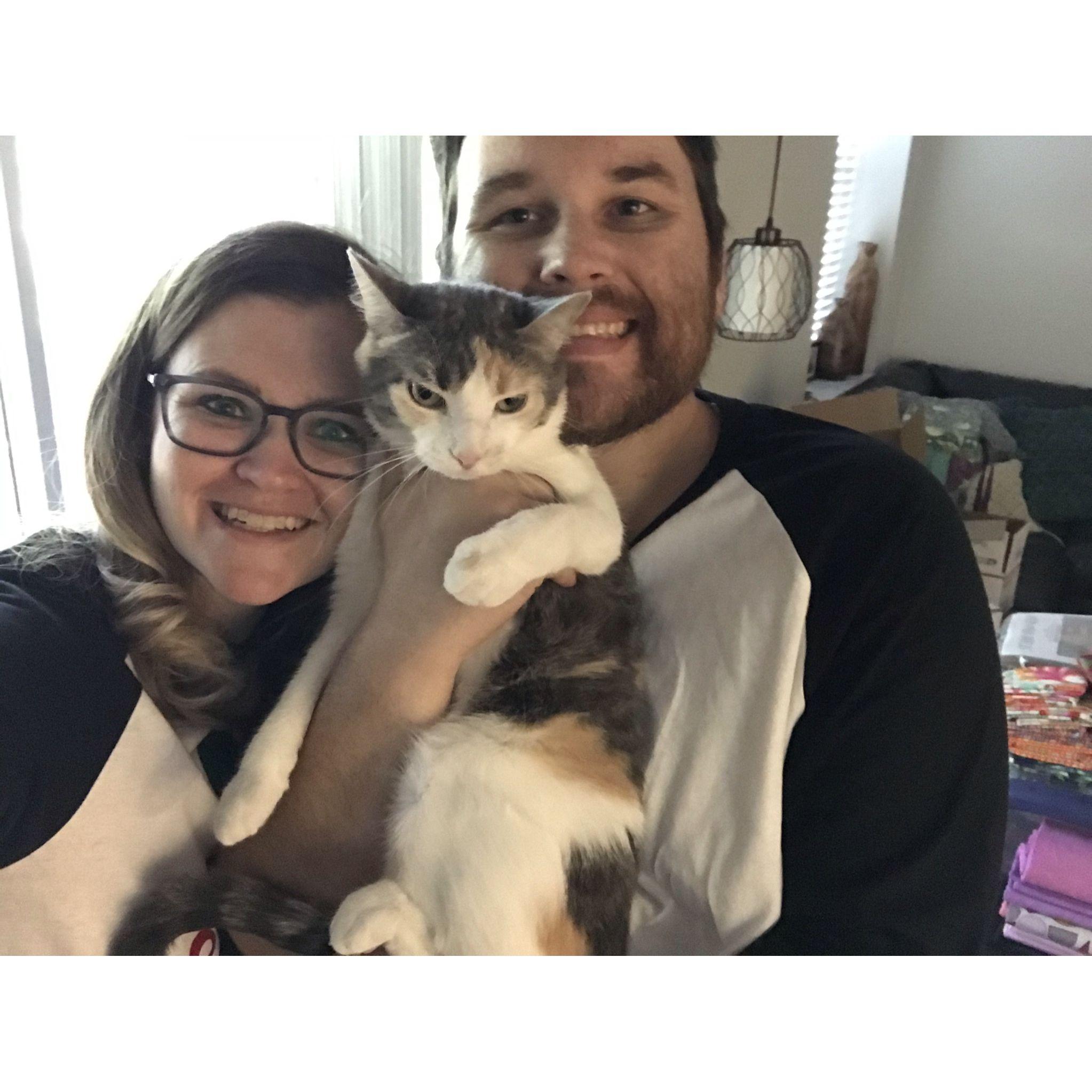 Family picture with little Penny