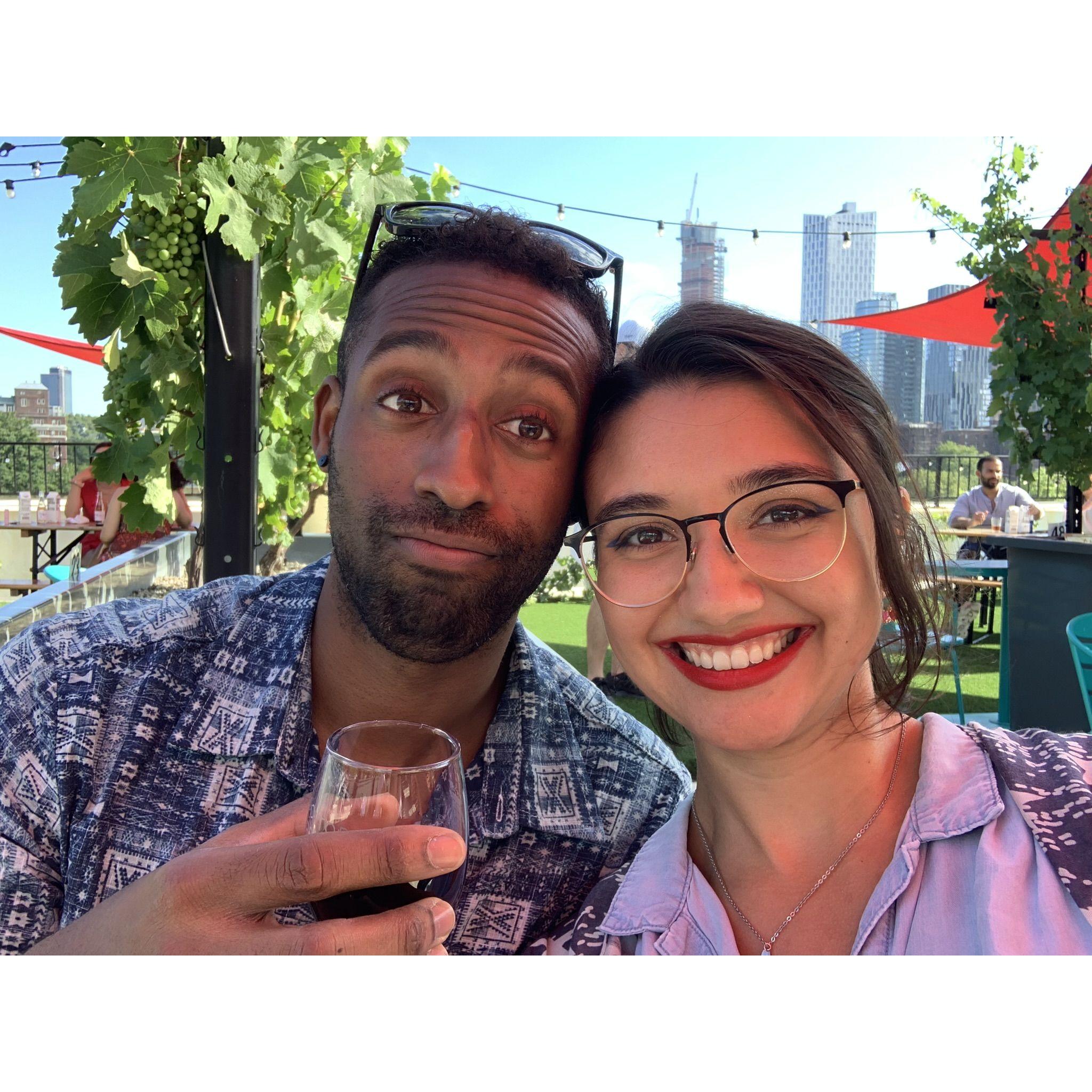 Rooftop wine on the fourth of July