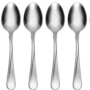 Oneida Silverware Set, Flight Everyday Flatware 6-Piece Teaspoons Set, Service For 6, Mirror Finish 18/0 Stainless Steel, Rust Resistant Dishwasher Safe, Home & Kitchen Utensils (Silver 6 Pieces)