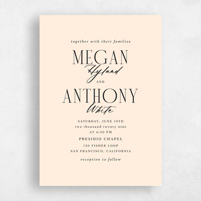 Multi-Colored Wedding Invitation - Uzes Portrait