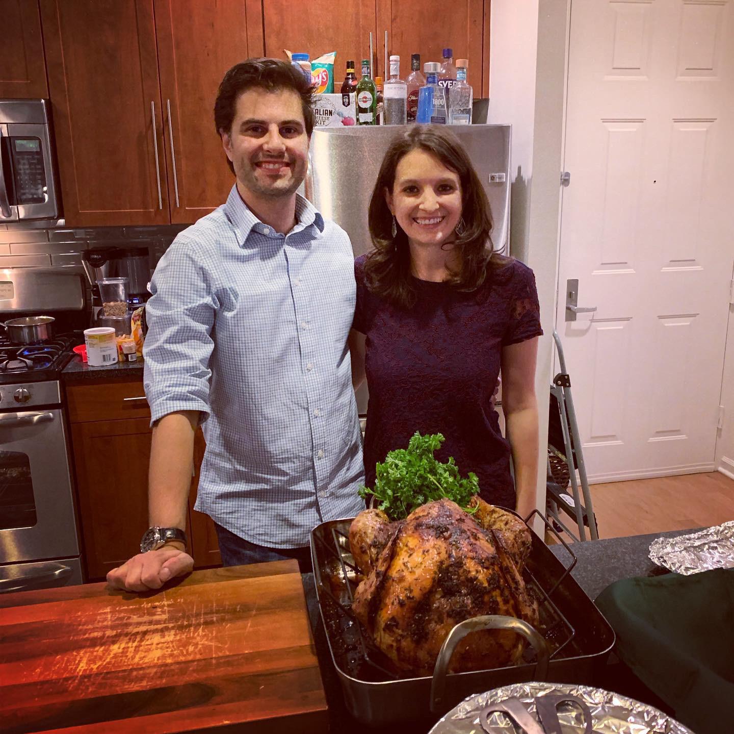 Hosting our first thanksgiving together in our Hoboken apartment in 2019 😊
