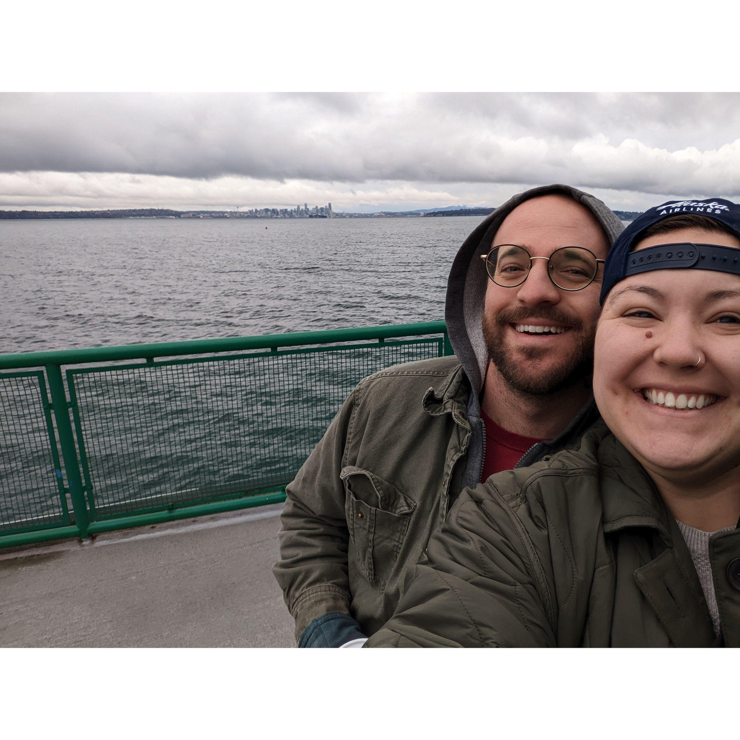 We had just left a vacation home with our "Soup Group" which consists of Gianna, Matt, Anna and Sam and decided to take the ferry over to Seattle