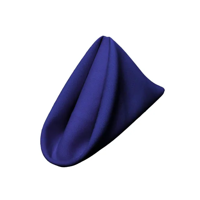 Slickblue Polyester Poplin Napkins 18"x18", Serged Edge, Event or Daily Table Use, Royal, Pack of 10