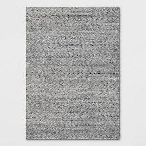 Chunky Knit Wool Woven Rug 5'x7' Gray - Project 62™