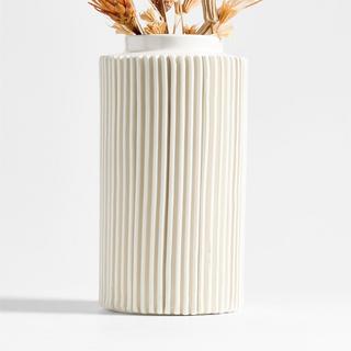 Della Tall Ceramic Ribbed Vase
