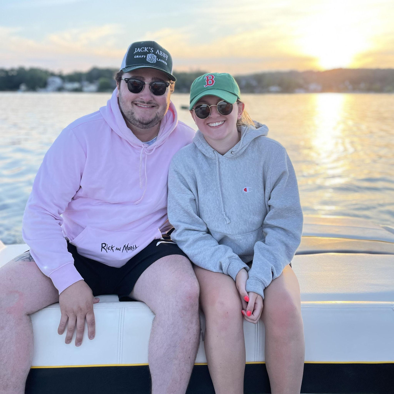 An evening on the boat in New Hampshire with Hannah's family!