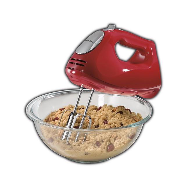 Hamilton Beach Ensemble Red Hand Mixer with Snap-On Case
