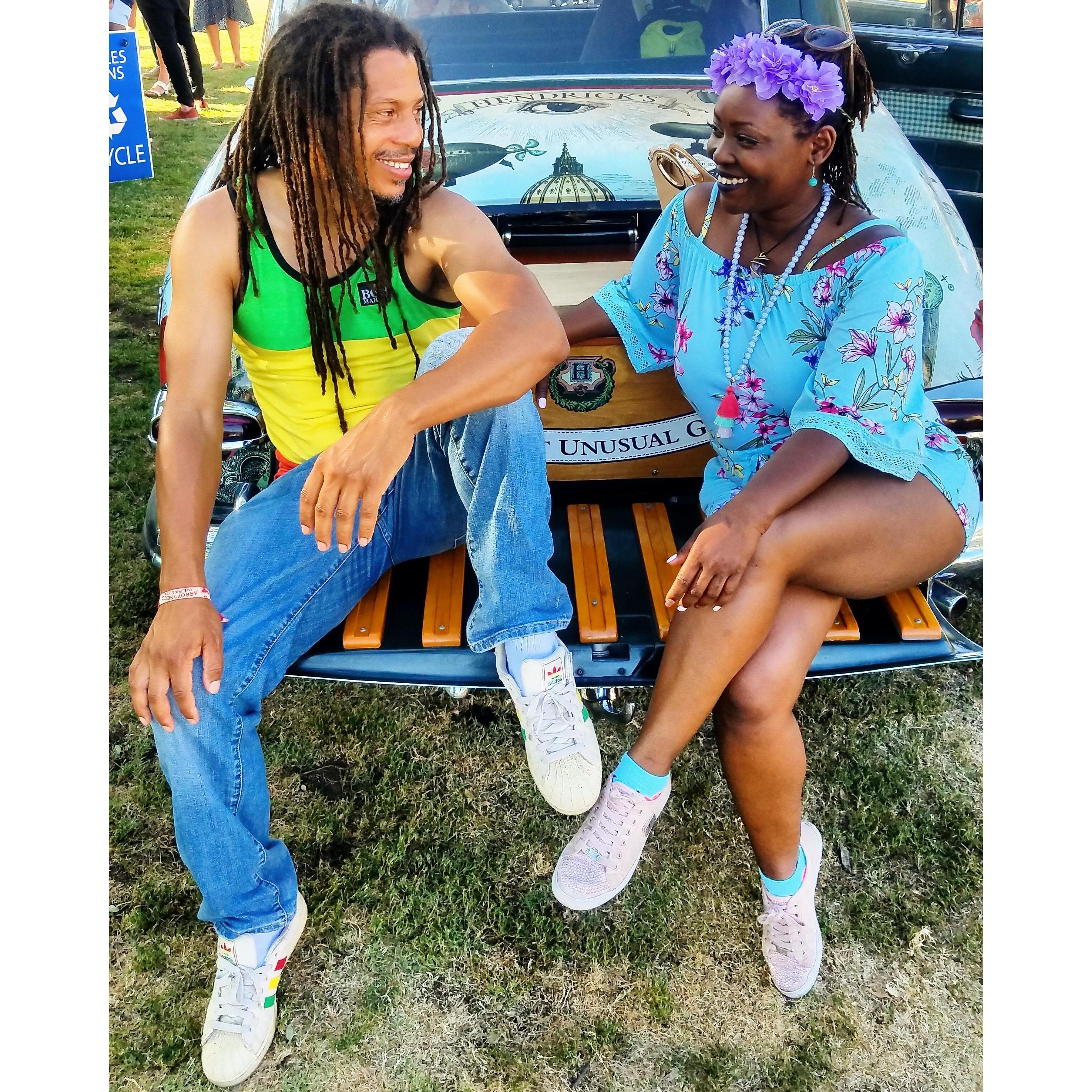Another Black People Meet Dating app advertisement at the Arroyo Music Festival.