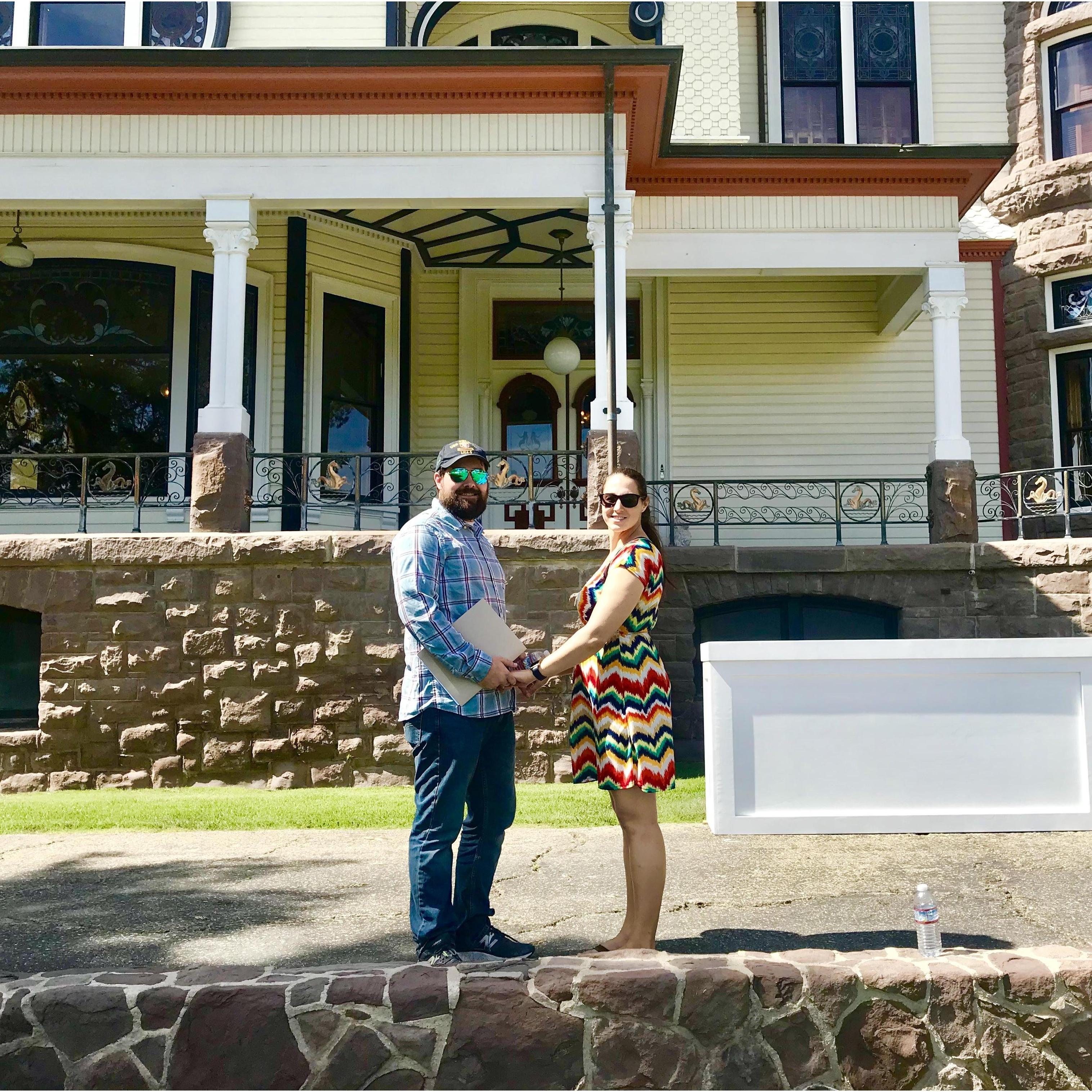 This is the day we toured and picked the Newhall Mansion as our wedding venue! We can't wait to see you here!