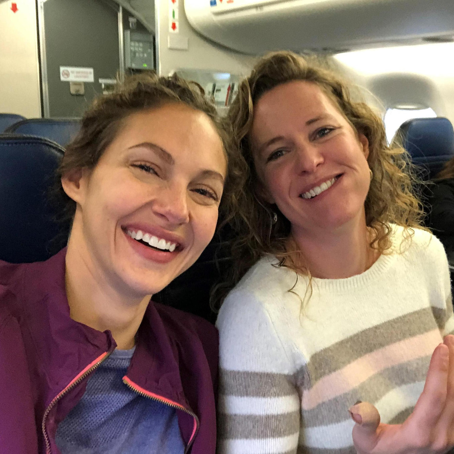 Our first flight together - to Asheville, in fact!