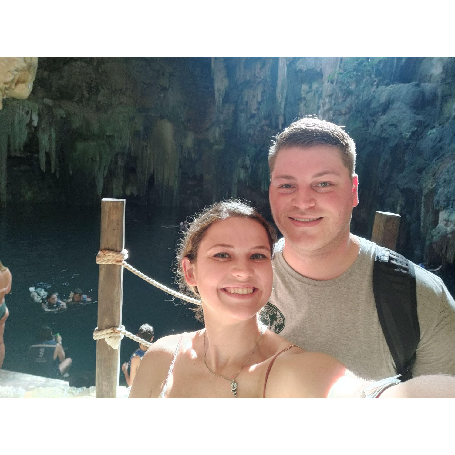 We jumped in to an ice cold cenote!