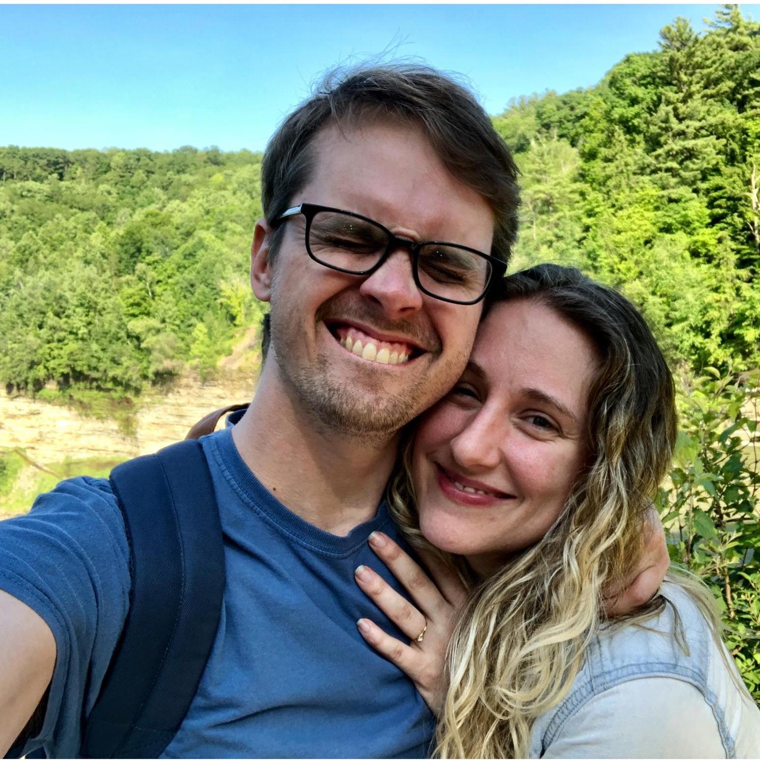 Right after Max proposed at Letchworth State Park