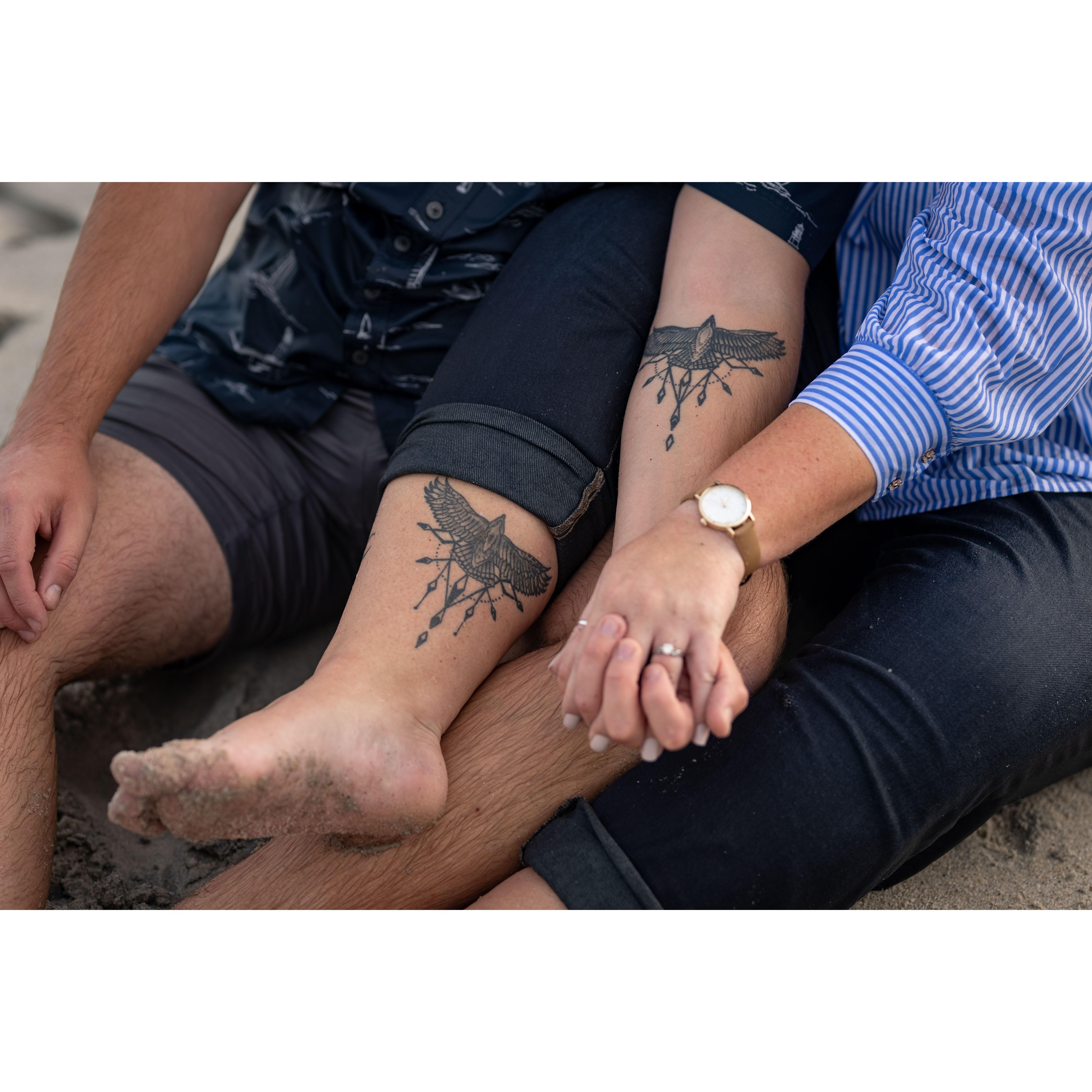 We got our matching tattoos on our trip to Sedona, AZ in 2021!
