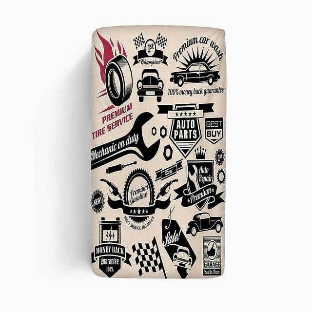 Microfiber Fitted Crib Sheets, Boy Car Print Bedding Cover,Toddler Mattress Ultra-Soft Breathable Sheet,Fits Baby Standard Crib Mattress Sheet 28"x 52"x 8'' Baby Boys Girls