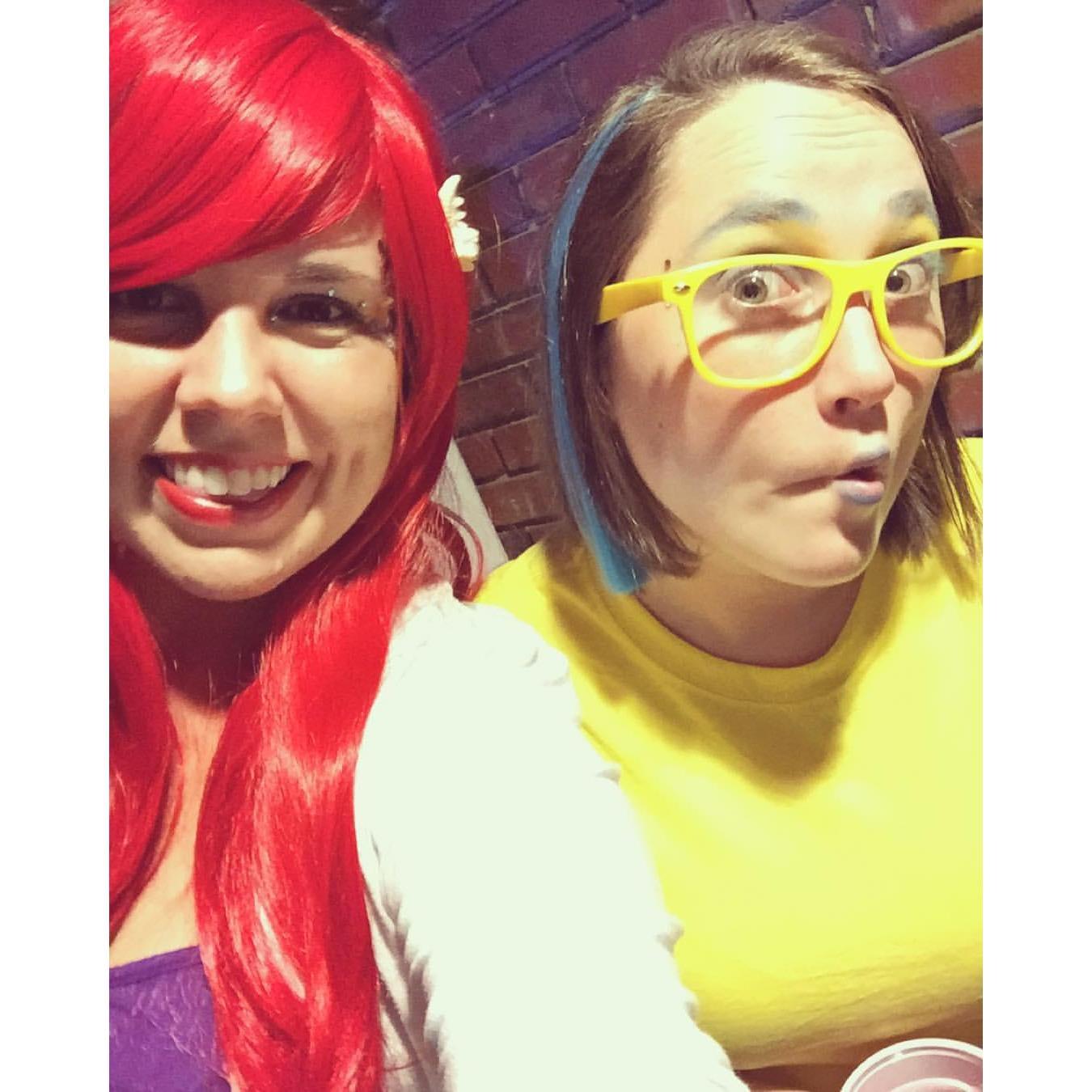 Hipster Ariel and Flounder. Halloween 2015