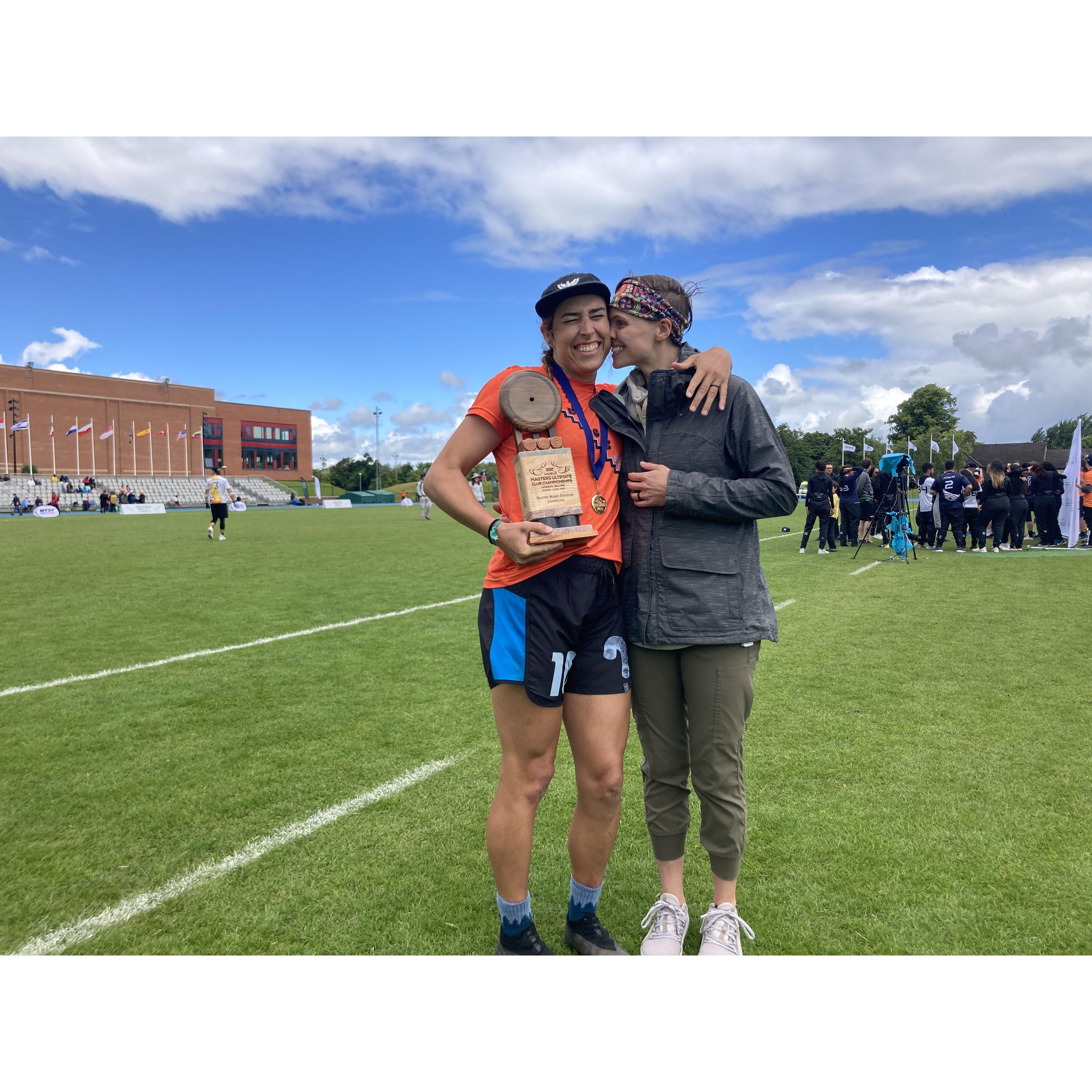 Ashleigh winning World's - Ireland - July 2022