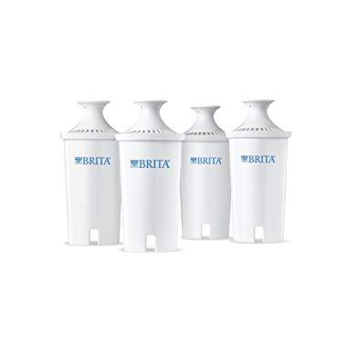 Brita Standard Pitcher Replacement Filters, 4 Count, White