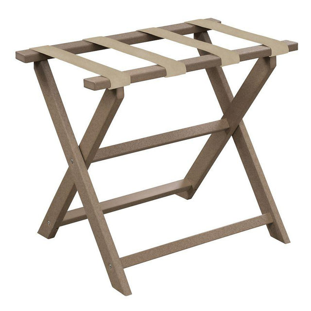 Eco Luggage Racks with Ultrasuede Straps, Taupe/Pebble