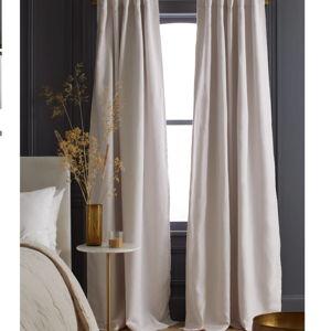 European Linen Darkening Curtain -48x108 Vintage Blush