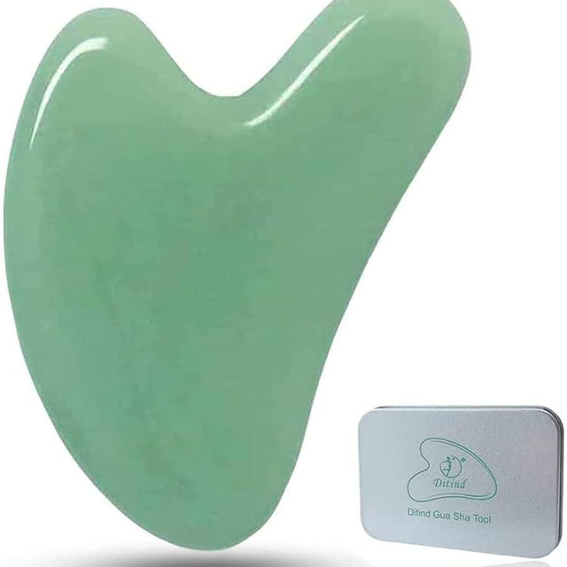 Ditind Gua Sha, Jade Stone Gua Sha Massage Tool, Guasha Tool for Face and Body Skin Massage. Gua Sha Set for Toxins Prevents Wrinkles for SPA Acupuncture, Therapy Trigger Point Treatment.
