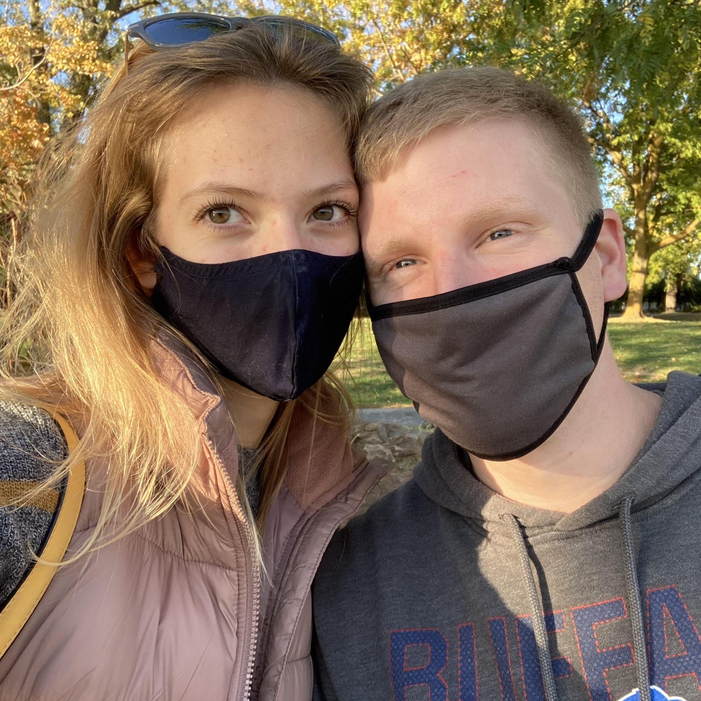 One of our first dates, during the first wave of covid. Oct 2020