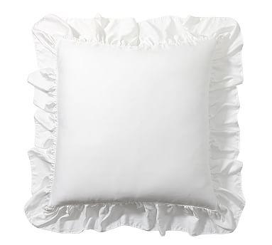 Tencel® Ruffle Sham, Euro, White